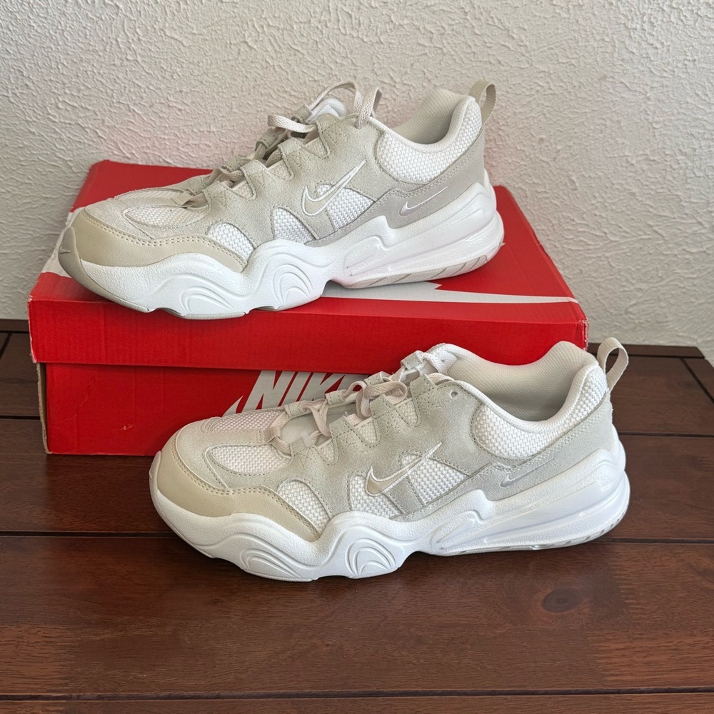 Nike Women's Sneakers in Cream and White